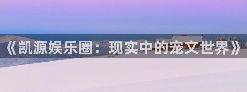 彩虹多多4：《凯源娱乐圈：现实中的宠文世界》